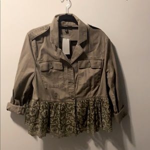 COPY - Olive Lightweight Jacket w/ Lace
